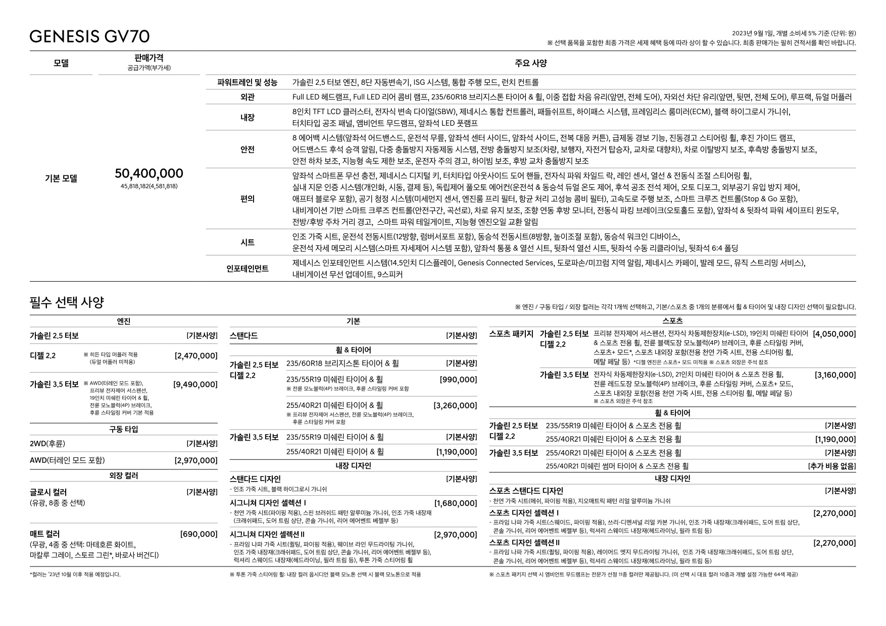 2023 제네시스 GV70 카탈로그 이미지 - 661738185_soxWreyp_genesis-gv70-pricelist-kor-202309_02.jpg