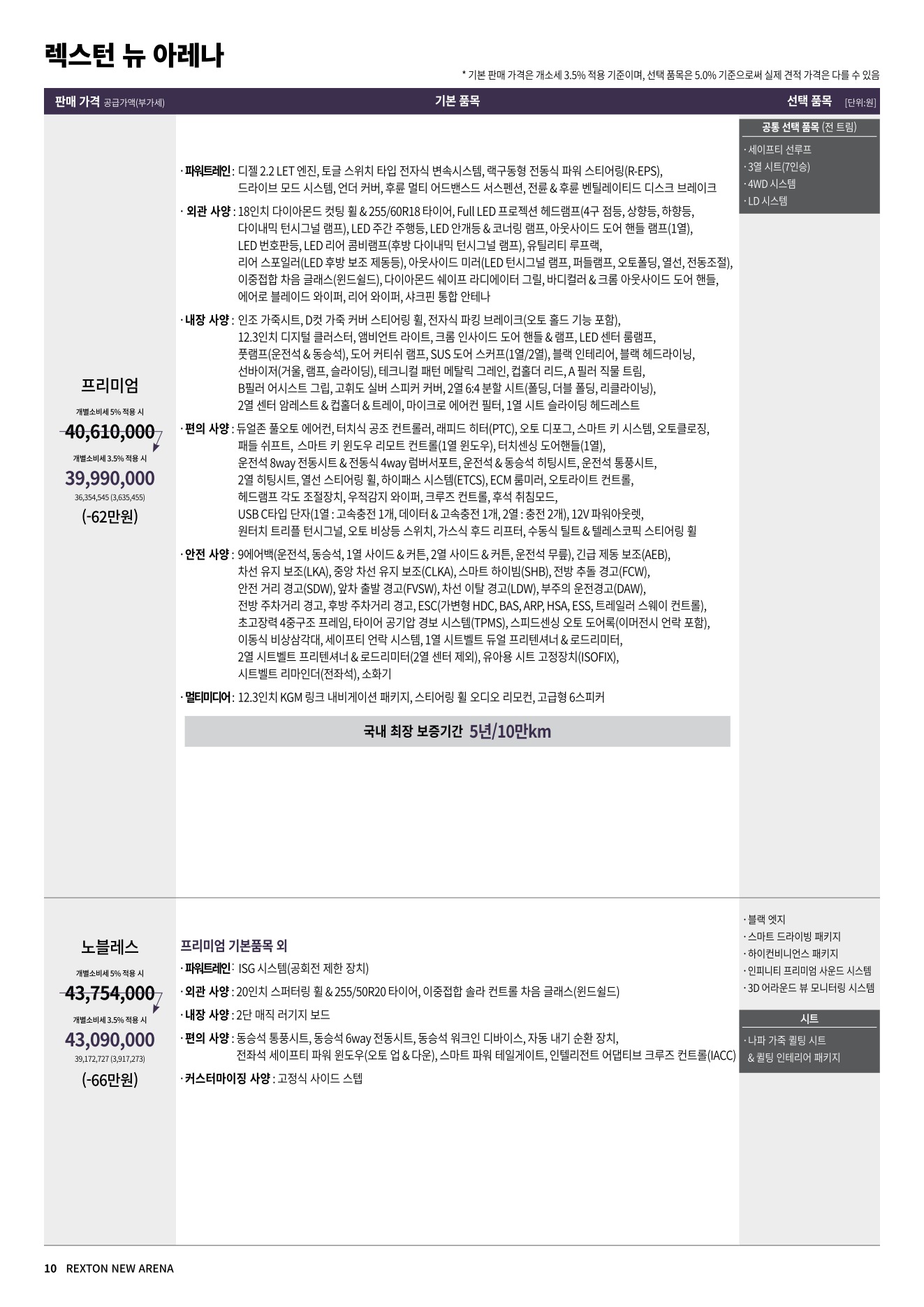 2026 KG모빌리티 렉스턴뉴아레나&써밋 첨부 이미지