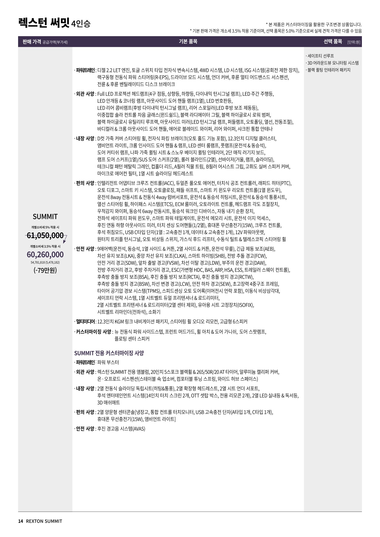 2026 KG모빌리티 렉스턴뉴아레나&써밋 첨부 이미지
